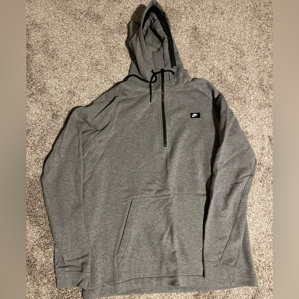 Nike mens hooded 1/4 zip sweatshirt